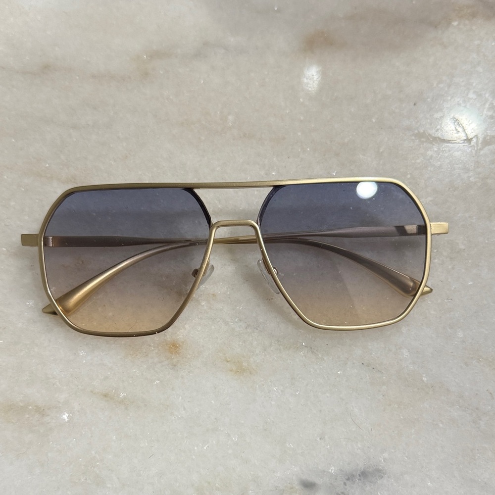 Gold Aviator Sunglasses